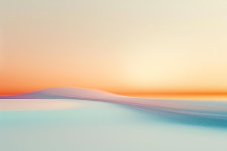 Abstract nature background. Blurred image of sea and sky at sunset.の素材