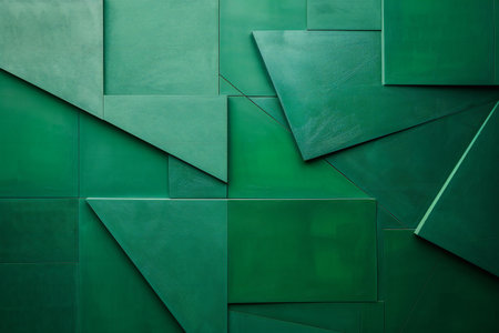 abstract green background with some smooth lines in it and some trianglesの素材