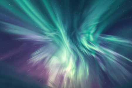 Abstract image of a colorful starry sky with nebulae.の素材