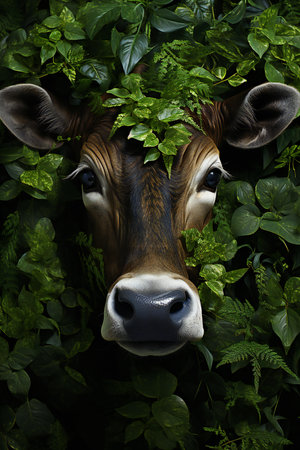 Cow in the jungle,の素材