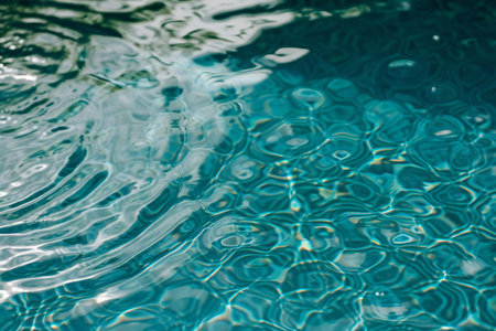 abstract background of rippled clean water in a swimming poolの素材
