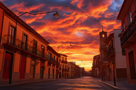 Sunset in the city of Cordoba, Andalusia, Spainの素材