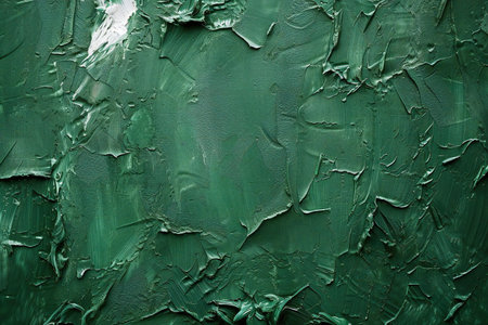 Painting closeup of green abstract acrylic color texture background in high resolutionの素材