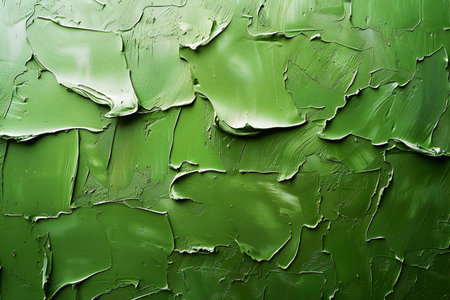 Texture of green paint on the wall. Abstract background for design.の素材