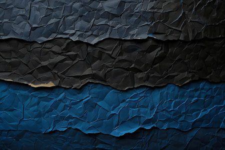 Black and blue torn paper texture. Abstract grunge background for design.の素材