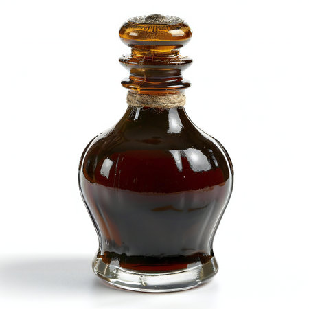 bottle of cognac isolated on a white backgroundの素材
