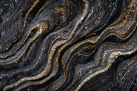 Marble abstract acrylic background. Marbling artwork texture. Agate ripple pattern. Gold powder.の素材