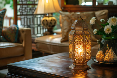 Lanterns in the interior of the living room, stock photoの素材