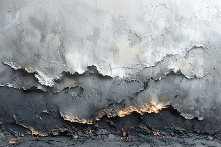 abstract background of a stone wall with cracks and spots of paintの素材