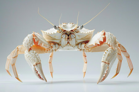 Crab isolated on a white background. Clipping path included.の素材