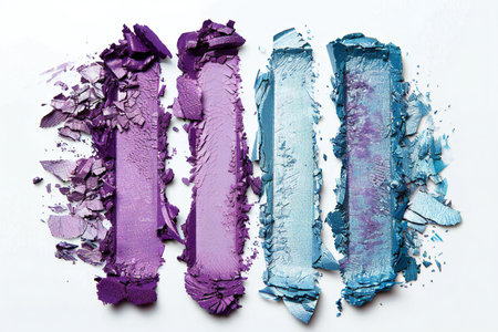 collection of  various make up and cosmetic products arranged on white backgroundの素材