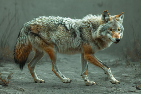 Portrait of a Coyote (Canis lupus)の素材