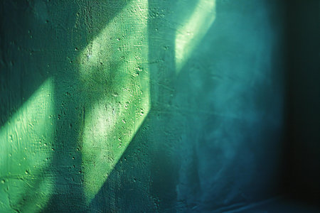 abstract green background with light and shadow on the wall, textureの素材