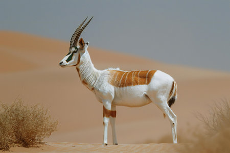 Gazelle in the Namib Desert, Namibia, Africaの素材