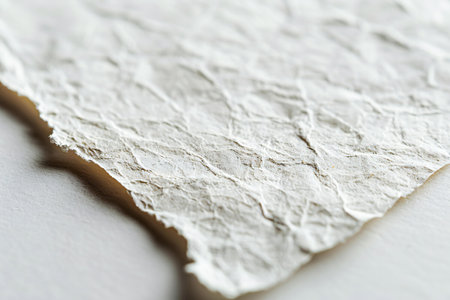 close up of crumpled white paper texture background, copy spaceの素材