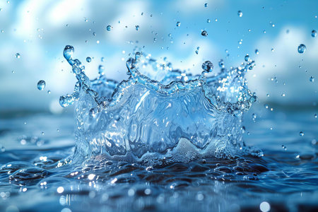 Illustration of water splash water splash stock photo , high quality, high resolutionの素材