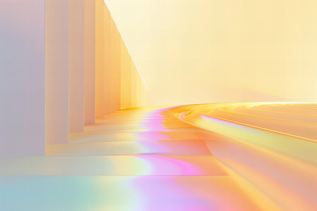 An image of an holographic rainbow wallpaper, high quality, high resolutionの素材