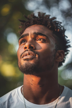 Digital artwork of loving man portrait , high quality, high resolutionの素材