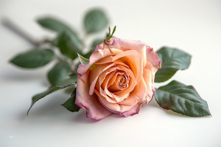 Neo-impressionism art style , rose flower design , isolated on white background , high resolution, high qualityの素材