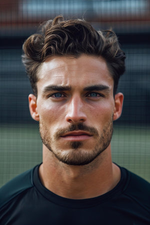 Digital image of athletic man portrait , high quality, high resolutionの素材