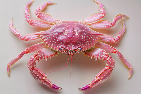 Red meat crab isolated on a white background, high quality, high resolutionの素材