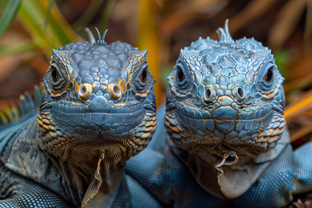 Galapagos zoo's endemic iguanas, high quality, high resolutionの素材