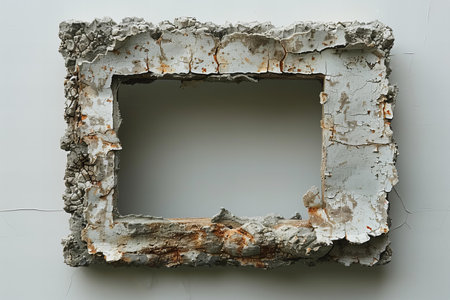 A small mirror makes a pattern on a piece of wallの素材