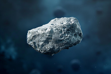 3D illustration of an asteroid in space. 3D rendering.の写真素材