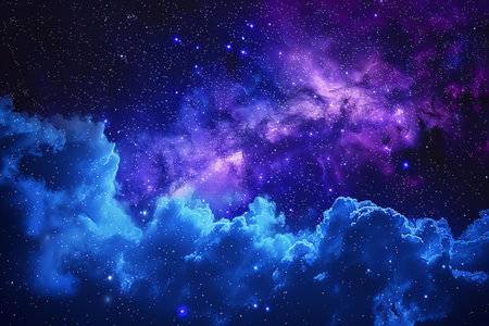 Abstract space background with stars and nebula. Elements of this image furnished by NASAの写真素材