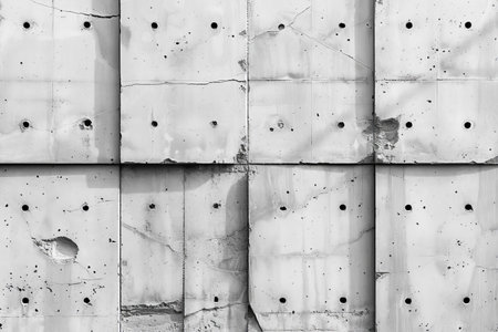 abstract background of concrete wall with cracks and scratches. Black and white