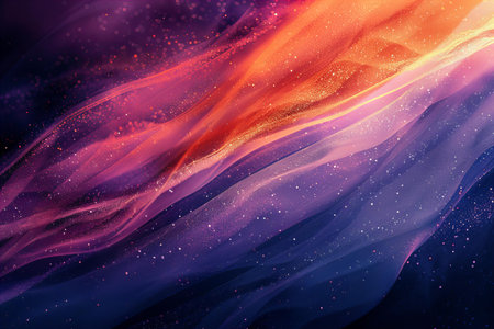 Abstract background with glowing lines and bokeh effect. Vector illustration