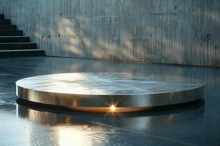 Abstract scene of empty podium. 3D rendering. Mock up.の写真素材