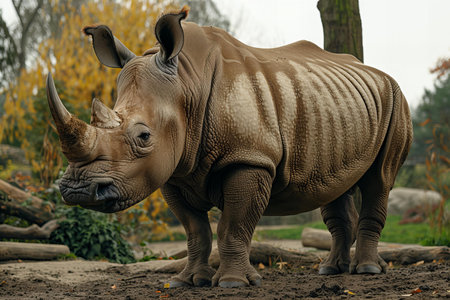 Rhinoceros (Ceratotherium simum)の写真素材