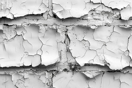 Old cracked paint on a white wall. Abstract background for design.の写真素材