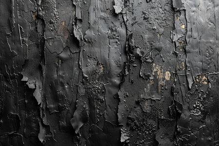 Black paint on old metal surface. Abstract background and texture for design.の写真素材