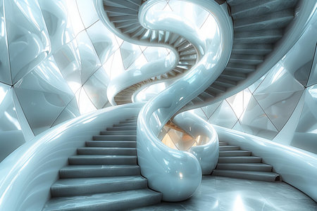 3D rendering of abstract architecture background. Futuristic shape and composition.の写真素材