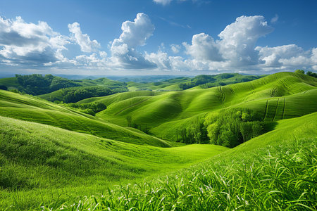 Rolling hills in Tuscany, Italy. Summer landscape.の写真素材
