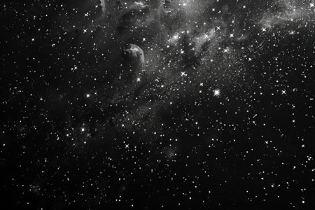 Stars of a planet and galaxy in a free space Elements of this image furnished by NASA