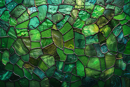 Colorful stained glass wall texture background. Close-up shot.の写真素材