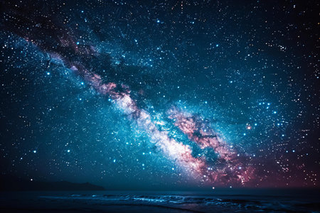 Milky way galaxy with stars and space dust in the universe.