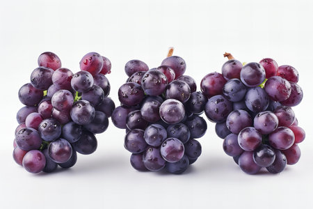 Grapes on a white background. Clipping path included.の写真素材