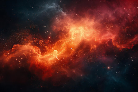 Cosmic space and stars, color cosmic abstract background, 3D renderingの写真素材