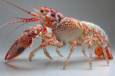 lobster isolated on a white background. 3d illustration.