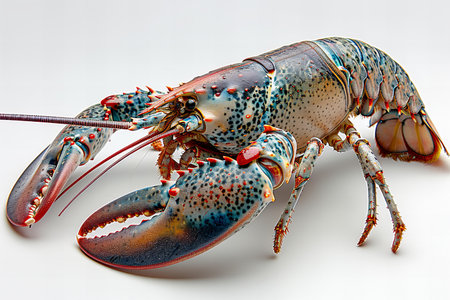 Lobster isolated on white background. 3D illustration. Studio shot.の写真素材