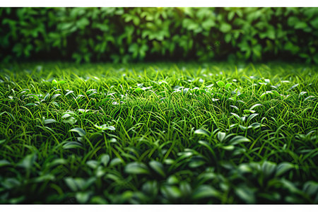 Green grass background. Nature background with copy space. Green grass textureの写真素材