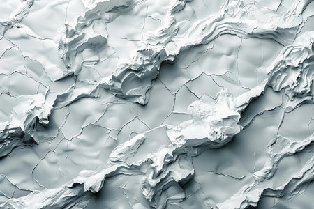3d rendering of abstract fractal background in white and gray colors