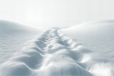 Abstract winter background with snowdrifts. 3d render illustration.