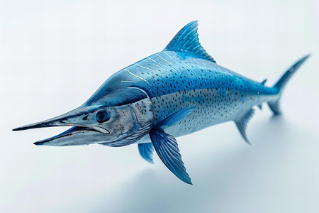 Blue marlin fish isolated on white background. 3D illustration.