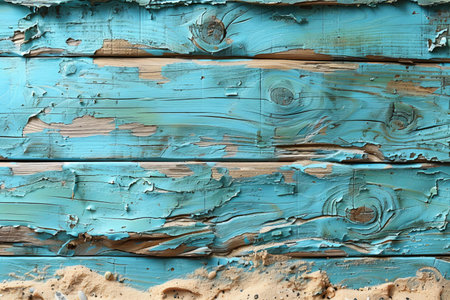 Old blue painted wood wall - texture or background. Close-upの写真素材