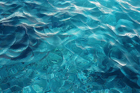 Blue rippled water surface background. Close up of water surface.